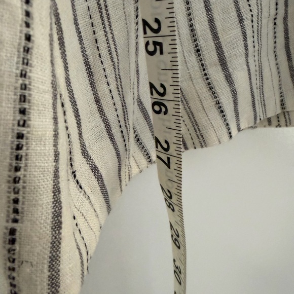 RW&CO. Cream and Black Striped A-Line Skirt - Picture 3 of 13